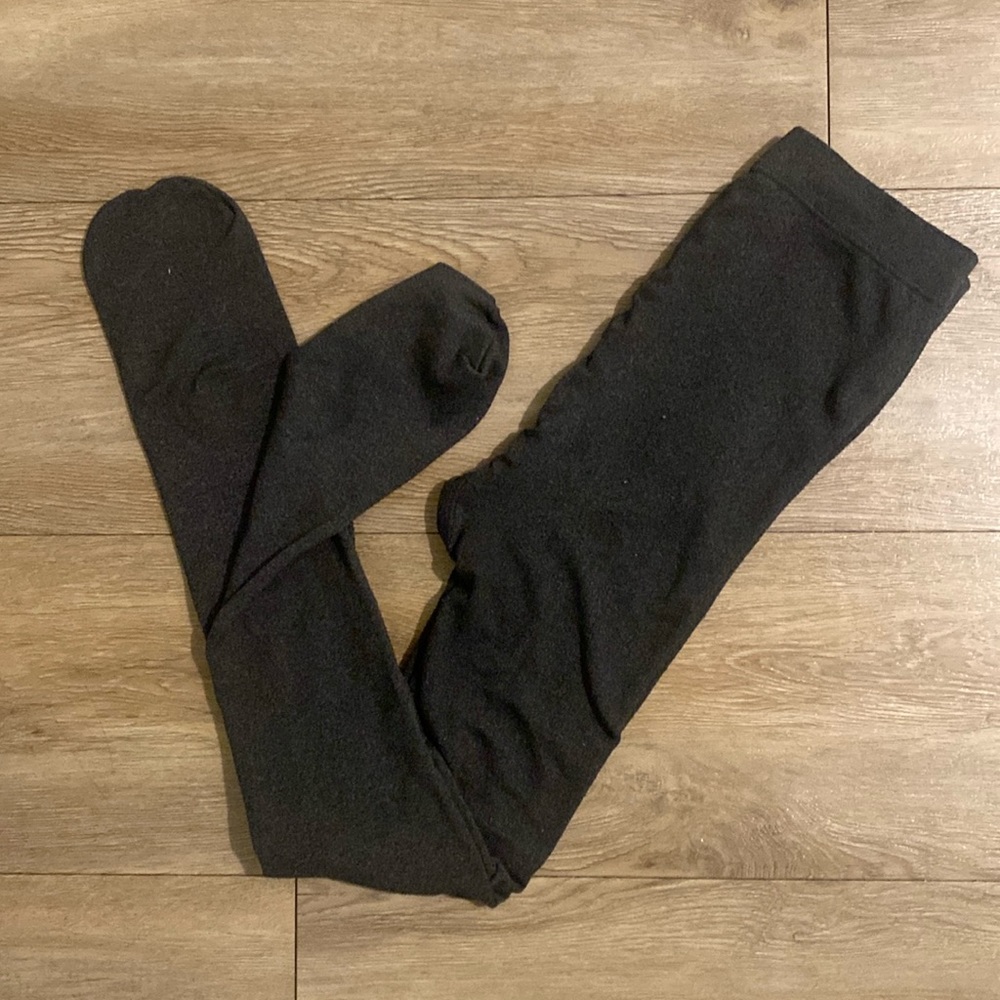Grey Fleece Tights